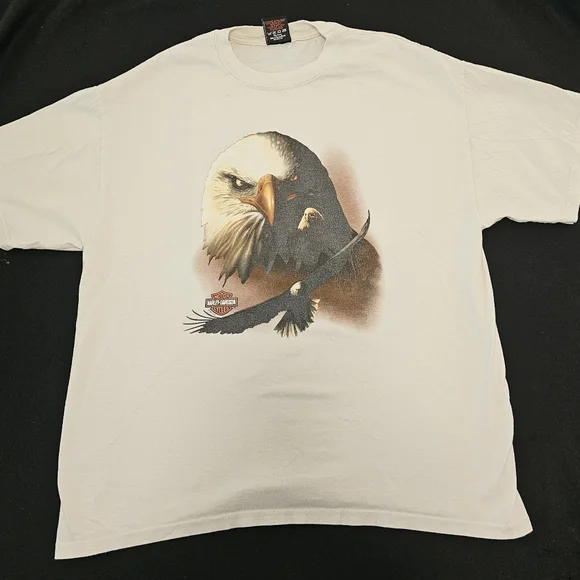 Harley-Davidson T-Shirt in Cream. XL - Picture 4 of 8